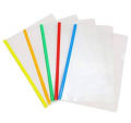 Stick Bar File - (5 Pcs-A4 Size) Transparent File PVC Plastic, Slide File, Strip File, Stick File, Sliding Bar Assignment Report Cover. 