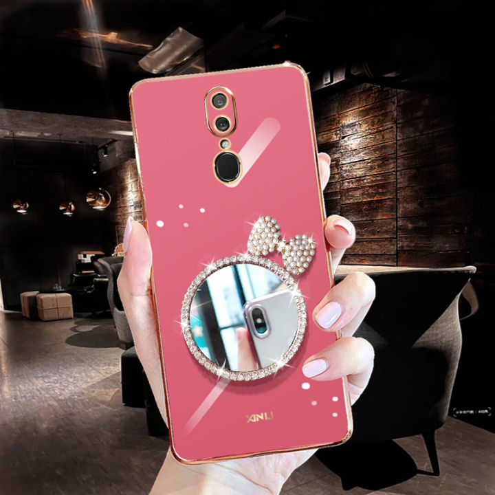 For%20OPPO%20F11%20Back%20Cover%20+%20Bowknot%20Makeup%20Mirror%20Fashion%20Shiny%20Plating%20Square%20Bumper%20Bling%20Girls%20Phone%20Case%20Soft%20TPU%20Silicone%20Shockproof%20Back%20Cover%20-%20Image%202