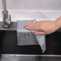 1/5Pcs Non-Scratch Steel Wire Dishcloth Daily Cleaning Cloth Non Stick Oil Wiping Cloth Kitchen Stove Dishwashing Pot Washing Dishes. 