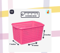 Super Premium Quality Plastic Storage Basket - Multipurpose Portable Organizer Bins with Handles For Kitchen, Bathroom, Bedroom - Large Storage Space - Sturdy Material Hard To Break - Colorful Toys Storage Basket For Kids with Wide Opening Hollow Design. 