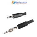 3.5mm Audio jack Connectors Plug Male Wire connector interface Audio Conector with Black Plastic LX1 Housing for Mobile Phone, Portable Music Players and Speaker. 