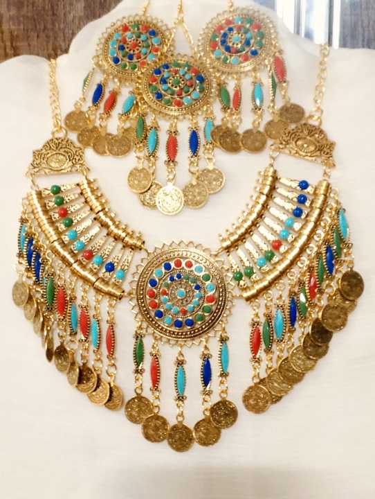 Afghani%20Jewelry%20Set%20%E2%80%93%20Colorful%20Handmade%20Gold-Plated%20Necklace,%20Earrings%20with%20or%20without%20Tikka%20for%20Women,%20Traditional%20Set%20-%20Image%204