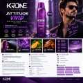 Krone Attitude Vivid Perfumed Body Spray for Men 150ml | Fresh Fragrance | Premium Body Spray. 
