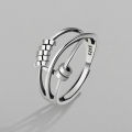 wish cross-border Internet celebrity three-ring smart ring ins wish transfer beads light luxury exquisite index ring female wholesale. 