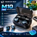 Original M10 TWS Wireless Earbuds | Bluetooth 5.1 Earphones with Touch Control, 2000mAh Charging Case, 9D Hi-Fi Stereo Sound, Built-in Microphone & Sports Headphones. 