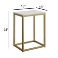 End Table, Coffee Table Side Table Golden Table Fancy Table Square Top 16" Height 24". 