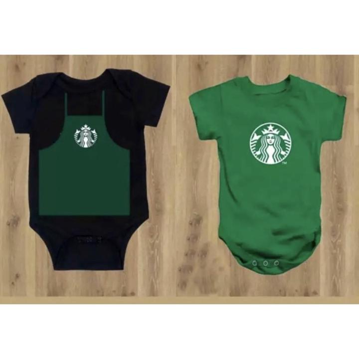 HANIEKT CUSTOMIZED STARBUCKS DESIGN BABY ONESIE