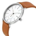Skagen White Dial Brown Leather Strap Watch For Men SKW6215. 