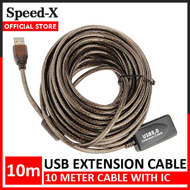 SpeedX%2010m%20USB%20Extension%20Cable%20Male%20To%20Female%202.0%20With%20IC%20-%20Image%202