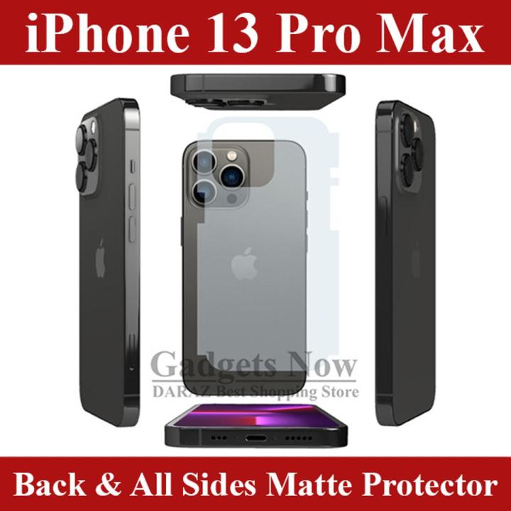 Apple iPhone 13 Pro Max Complete all Sides Border Protector + Back Matte Protector For Apple iPhone 13 Pro Max