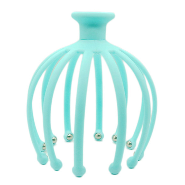 12-Claw Head Massager Octopus Rotating Ball Relaxation Massager Meridian Head Massage Claw(As Shown)