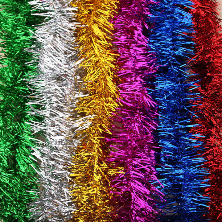 Christmas Garland Streamer Sparkly Streamer For Christmas Tree Christmas Tinsel Garland Decoration Hanging Holiday Tinsel Ornament Wedding Party Proposal Decoration