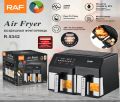 New RAF XXXL12L Dual Zone Digital Smart Air Fryer | R.5342 | 7L + 5L Bowl Capacity | 1550W + 1250W | Stainless Steel. 