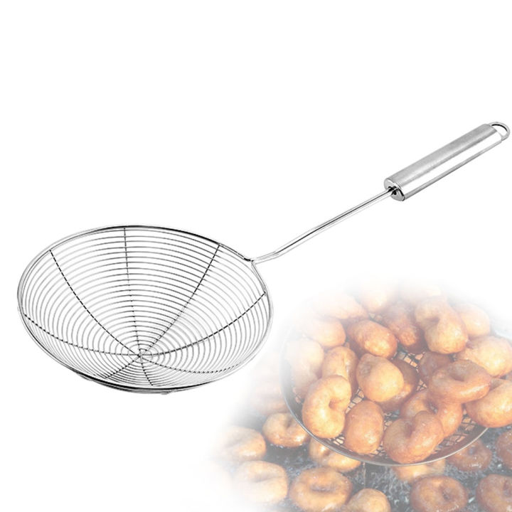 Stainless%20Steel%20Deep%20Fry%20Strainer/Oil%20Strainer%20for%20Kitchen%20Puri%20Wire%20Skimer%20with%20Spiral%20Mesh,%20Professional%20Long%20Handle%20Kitchen%20Frying%20Cooking%20Steaming%20Colander%20Spoon%20for%20Spaetzle/Pasta/Chips%20-%20Image%207