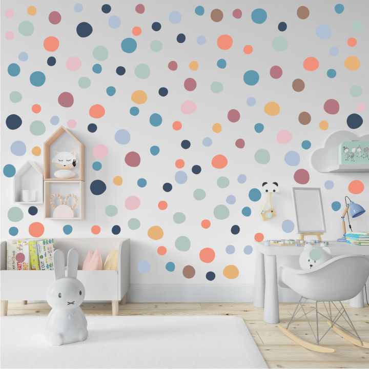 Irregular%20Polka%20Dots%20Boho%20Wall%20Decal%20Nursery%20Wallpaper%20Sticker%20Wall%20Sticker%20for%20Kids%20Baby%20Bedroom%20Home%20Classroom%20Decoration%20-%20Image%204
