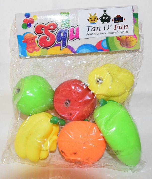 Pack of pcs Premium Soft Rubber Fruits Toy for baby, Bath Toys