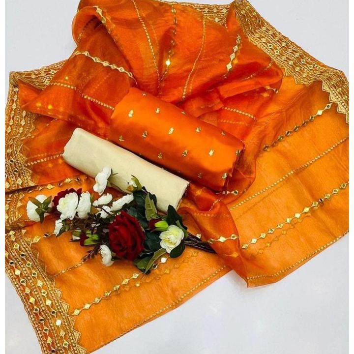 Wedding Dress  9mm Organza Mirror Work Dupaata Silk Boti Shirt Masoori Trouser