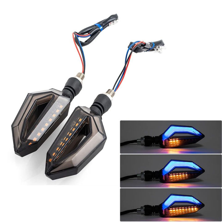 (Pack of 2) Indicator for Bike CD 70 | Fancy LED Turn Signal Indicator for Bike 125 with Parking DRL Light | Original, Flexible, and Stylish Indicators for Bikes