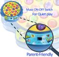 Fishing Game Toy Set with Rotating Board with Music On/Off Switch for Quiet Play, Includes, Safe and Durable Toy for Toddlers and Kids. 