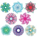 22Pcs Drawing Art Toy Students Geometric Spiral Stationery Tool Spirograph Ruler. 