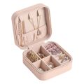 Leather Jewellery Organizer Box with Zipper | Ear Rings & Necklace_Bracelets Holder | Small Jewelry Box Vanity Hanger Stand Velvet. 