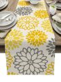 Yellow Gray Home Dining Table Runner Table Coffee Table Holiday Wedding Decoration Party Dinner Home Tables Runners Party Decor. 
