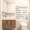 SmileArt Toilet Rules Wall Quotes Design Bathroom Rules Wall Decals Sayings TOILET RULES Removable Stickers Toilet Art Quote Sticker for Bathroom Hotel Bar Restroom Home Decor. 