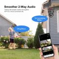 PTZ WiFi 12MP 4K Dual Lens Three screens Camera Outdoor Protection Motion Detection Outdoor IP CCTV Survalance Cameras 6K 12MP WiFi Security Camera Three Screen 360° View IP Camera Auto Tracking CCTV Security Protection Home CCTV Mini Street Cam. 