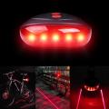 Bicycle 2 Laser light and 5 LED Flashing Lamp Rear Cycling Bicycle Tail Safety Warning Light. 