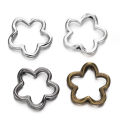 St. kunkka 10Pcs Alloy Bead Frame Retro Flower-Shaped Bead Frame for DIY Jewelry Accessories. 