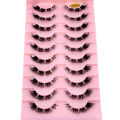 Invisible Band Segmented Lashes 3D Clear Band Lashes Natural Look Wispy Mink Eyelashes Fluffy Cat Eye Lashes individual Eyelash. 