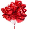 2pcs 17 inch Long Red Foil Heart Foil Balloon Dil for Birthday Party Decorations Wedding, Anniversary  Engagement or Birthday Parties school Party function balloons foil Heart or Dil Balloons Theme Party. 