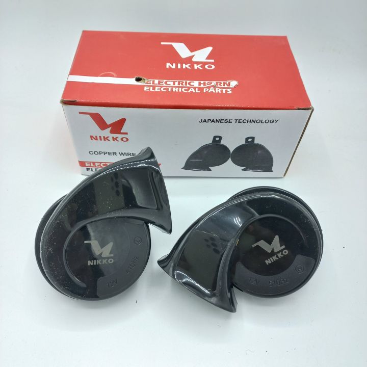 Nikko Electric Horn Pair Copper Wiring 12V -Japanese Technology-