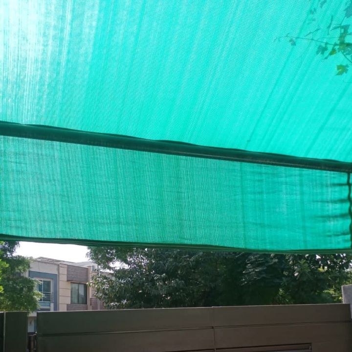 Green Nylon Shade Net . Size 10'x 13' FT  fabric for Sun protection. EQ-G4 Quality 30 FR High Density PE UV Resistant. For Lawn Cover, Home Shade Cover,Garden Cover,Pool Cover,Balcony Cover/Construction shade.Ideal for Home and outdoor screen Product.