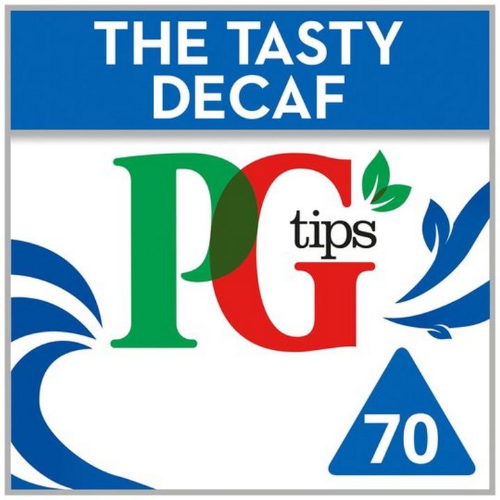 PG Tips Decaf: 70 Imported Decaffeinated Tea Bags 203G