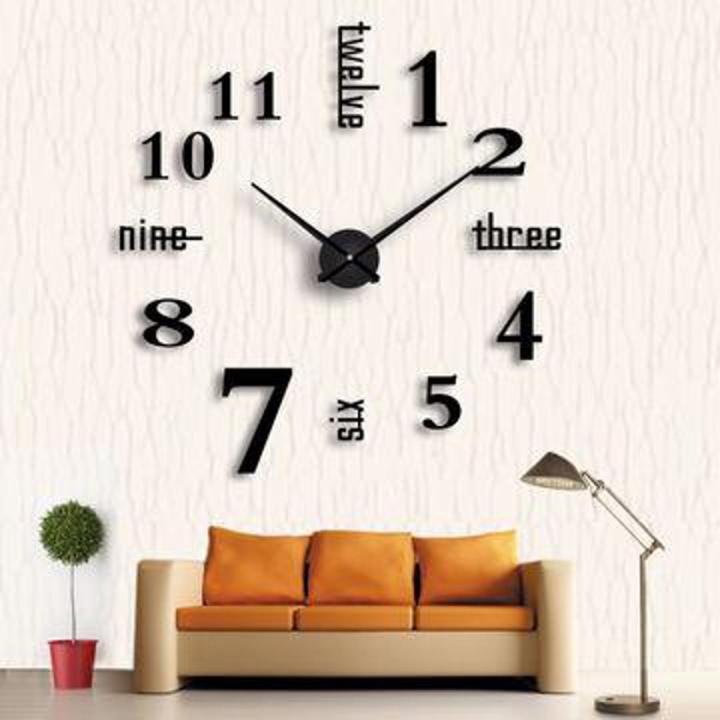 Cooper Half Alphabet DIY 3D 3mm Acrylic Wall Clock (28 Inches) 3D Acrylic Wall Clock Home decoration Number and Alphabetic 3mm-home decor