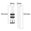 For Huawei Watch Buds 22mm Football Pattern Two-Color Silicone Watch Band. 