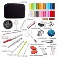 98pcs Sewing Kit, Portable Sewing Kit Box Sewing Supplies Accessories With 24Pcs Thread Spools, Scissors, Thread Needles ,Tape Measure For DIY. 