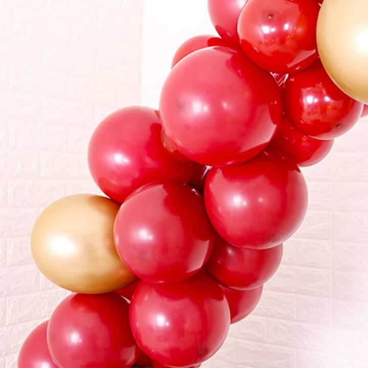 50pcs 9 inch Latex Red Balloons without shinny for wedding  Helium Balloon Party Decorations For Halloween Christmas Thanksgiving Baby Shower Birthday Party