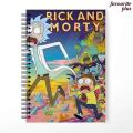 Rick and Morty Cartoon Printed University Notebooks Diary Personalized Customized Cute Spiral Notebook in Pakistan. 