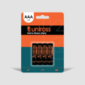 Uniross 4 x AAA Extra Heavy Duty Cells. 