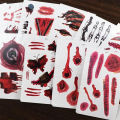 Lifelike Party Skin Decoration Fake Bloody Wound Body Art Halloween Tattoo Stickers Temporary Tattoos Horror Scar Fake Tattoo. 