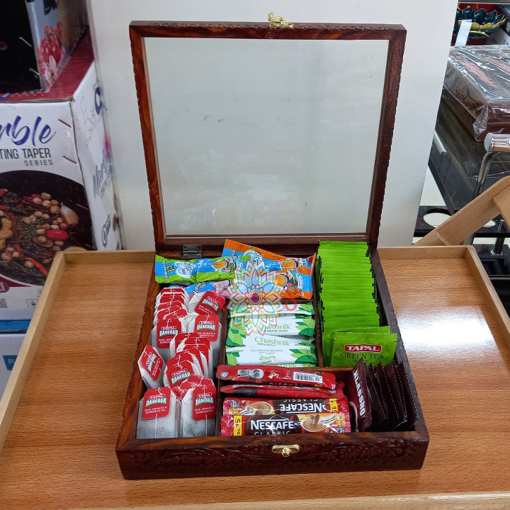 RH Crafts & Home | BIG SIZE SPICE BOX MASALA RACK CONTAINER TEA BAG HOLDER UTILITY BOX...