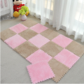 30X30Cm Kids Carpet Foam Puzzle Mat EVA Shaggy Baby Eco Floor Square Stitching Velvet Mat For Living Room Decor Floor Mats 1Pcs. 