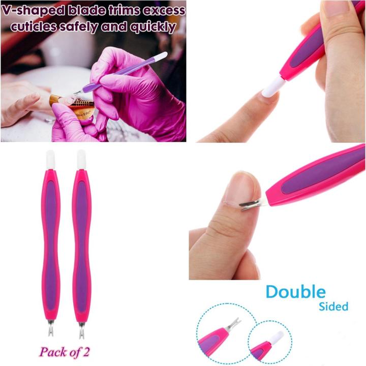 Pack%20of%202%20Double%20Sided%20Nail%20Cuticle%20Pusher%20And%20Remover%20Dead%20Skin%20Trimmer%20Manicure%20Pedicure%20Tool%20-%20Image%202