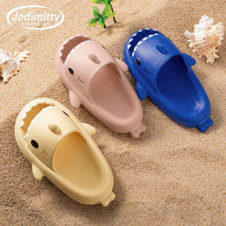 Fashion Soft EVA Summer Kids Shark Slippers Cute Catroon Shark Slides Girls Sandals Shoes Children Outdoor Home Flip Flops