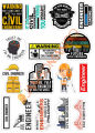 10 Pcs Civil Engineering Stickers Pack For Laptop,Desk, Notebook and Mobile covers DIY Stickers - JangoMango Store. 