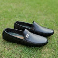 Black Importia Synthetic Leather Loafers For Men. 