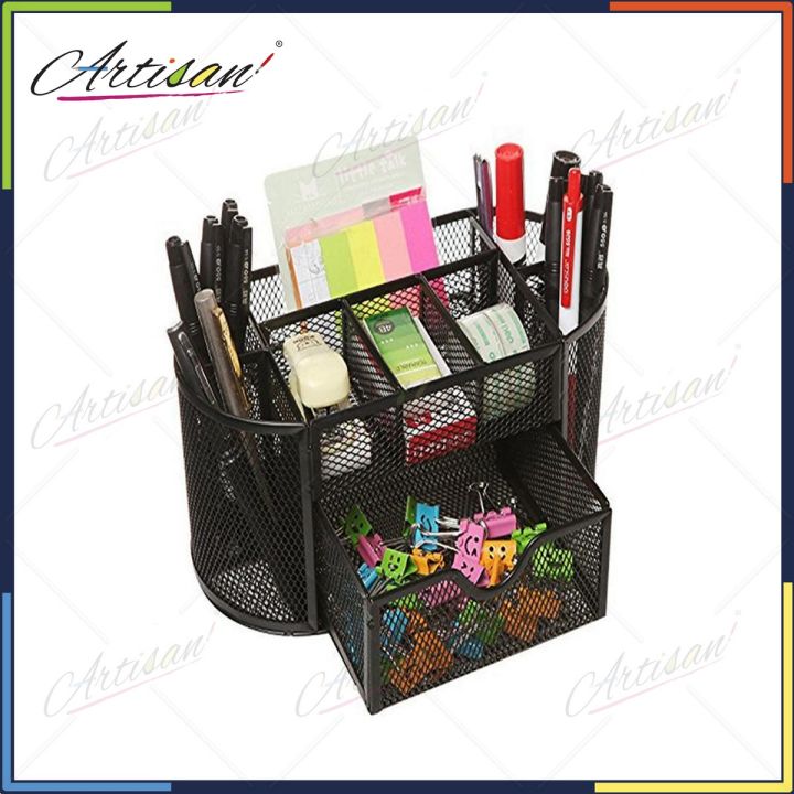 Artisan - Metal Mesh Desk Organizer - Black