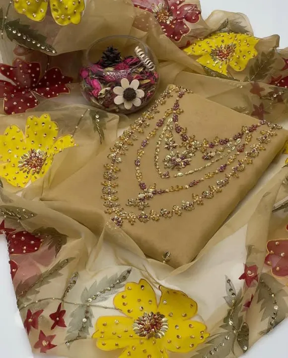 SAJFI%20CLOSET%202-Piece%20Handmade%20Organza%20Botqui%20Style%20Dress%20with%20Zarri%20and%20Nagina%20Embroidery,%20Oil%20Paint%20Dupatta%20-%20Image%206